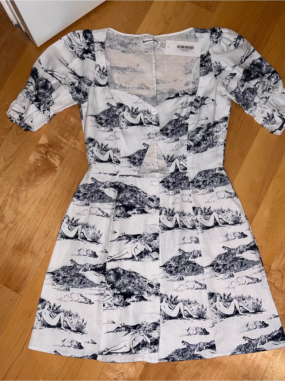 NWT Reformation Clay Linen Dress